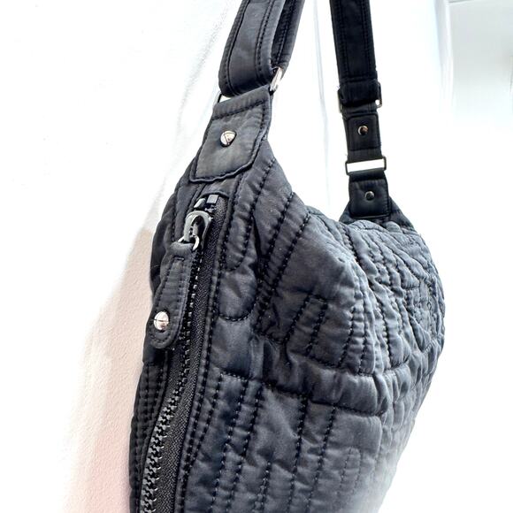 Harley-Davidson Quilted Shoulder Bag Black Nylon Hobo – Genuine MotorClothes - Picture 2 of 16